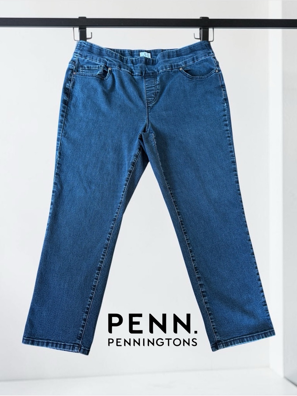 d/C Jeans by Penningtons, 20W Petite, Dark Wash Stretch, Plus Size Jeans